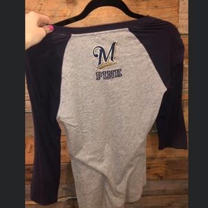 PINK XS milwaukee brewers shirt